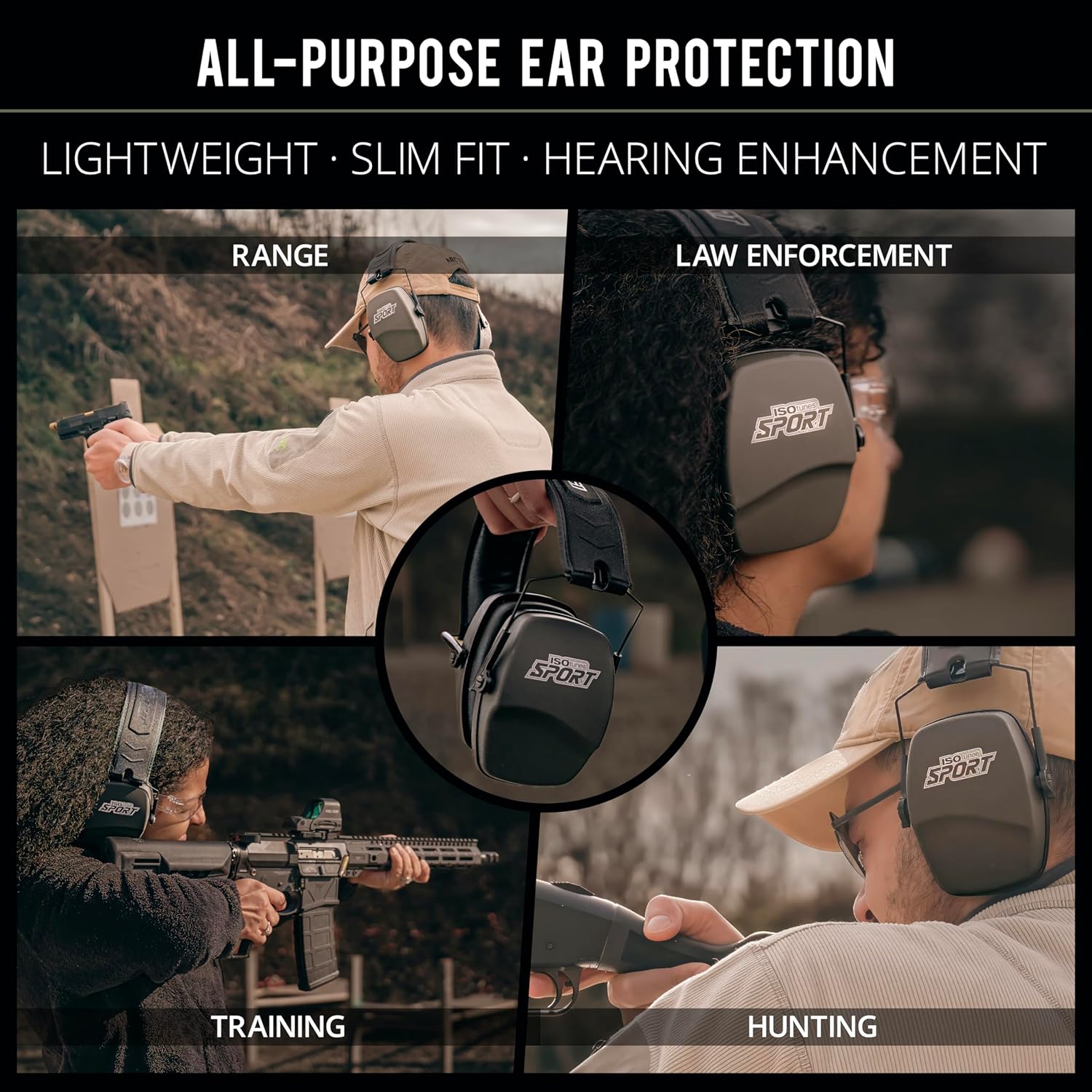 ISOtunes DEFY Slim Passive Earmuffs: Noise Isolating Over-Ear Hearing Protection with Foam Cushions, and Adjustable Headband - Image 2